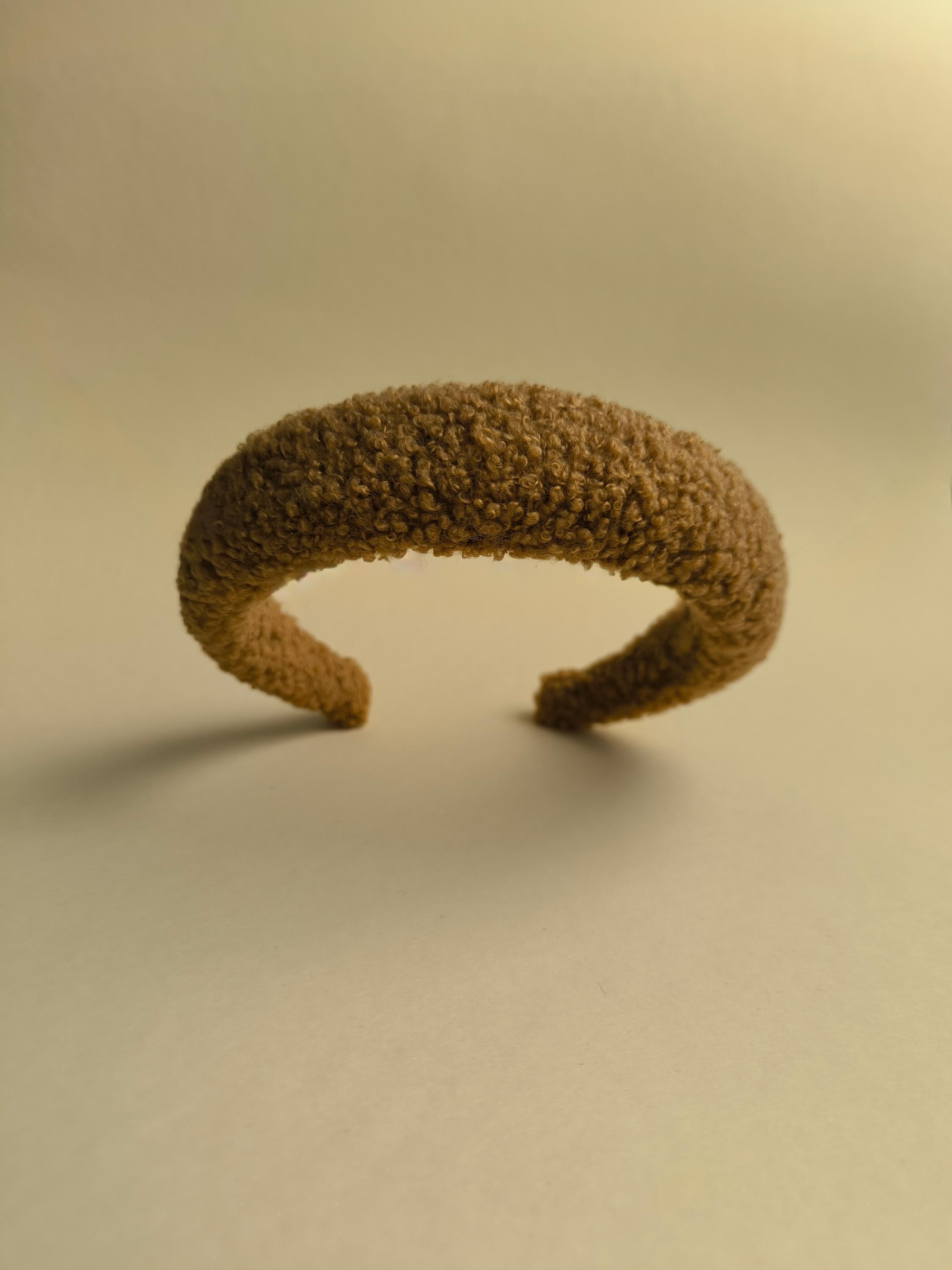 Caramel Teddy Hair Band