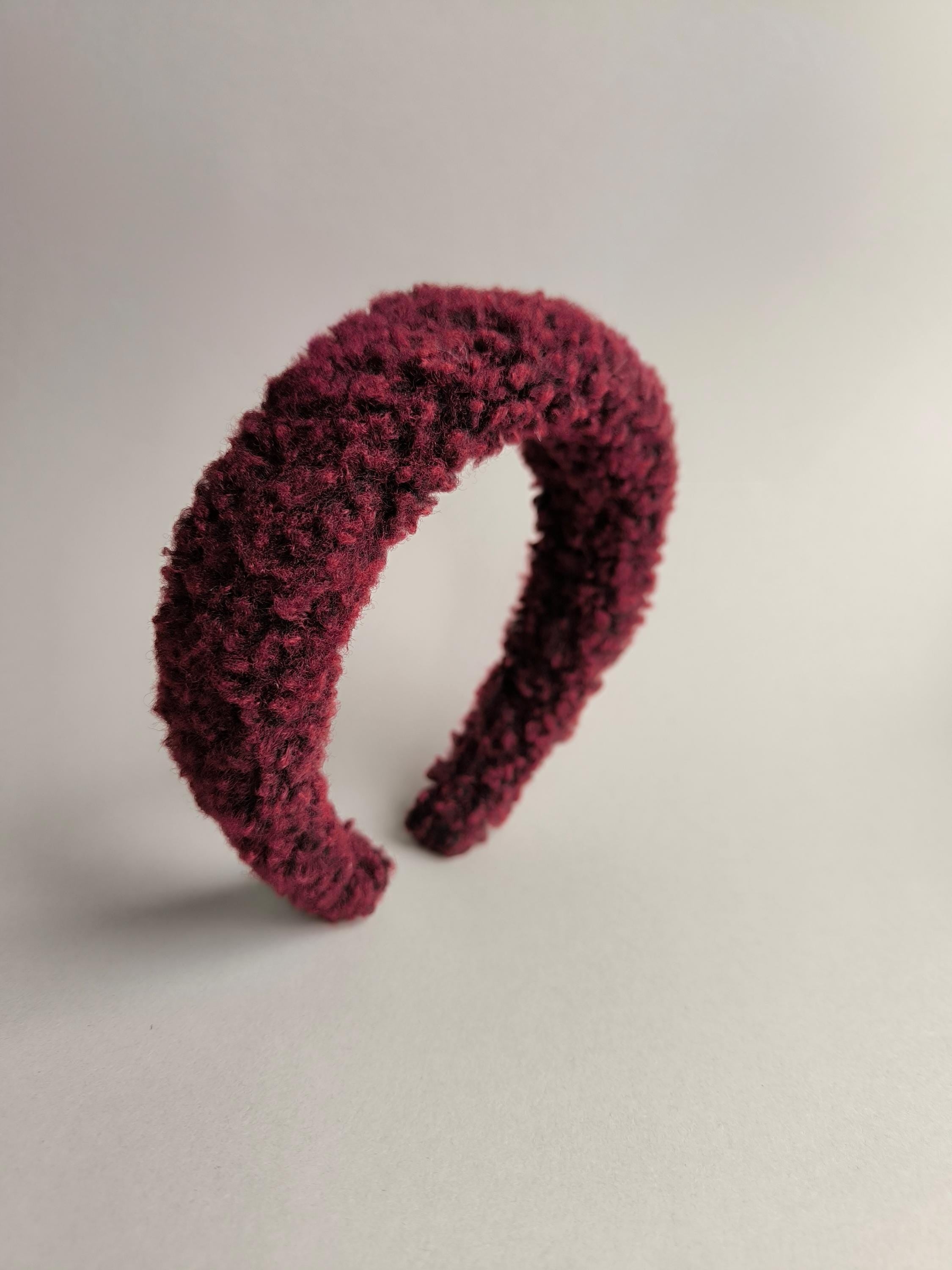 Burgundy Teddy Hair Band
