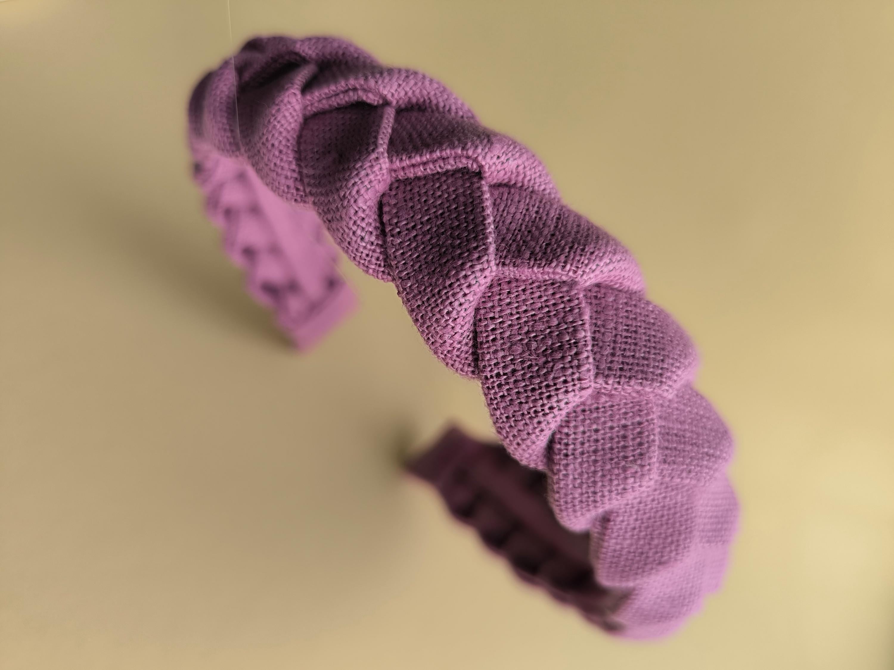 Cherry Blossom Pink Braided Linen Hairband