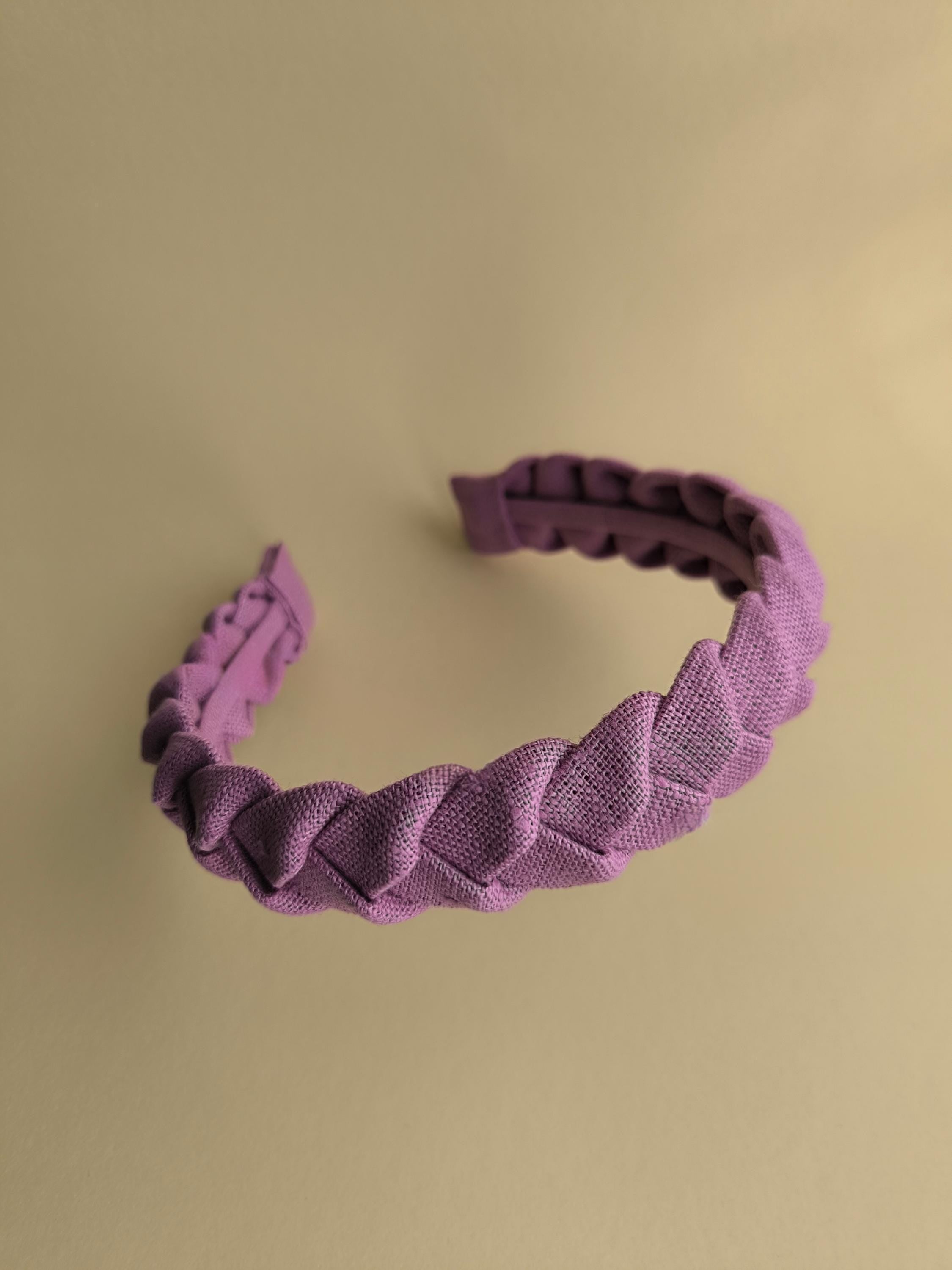 Cherry Blossom Pink Braided Linen Hairband