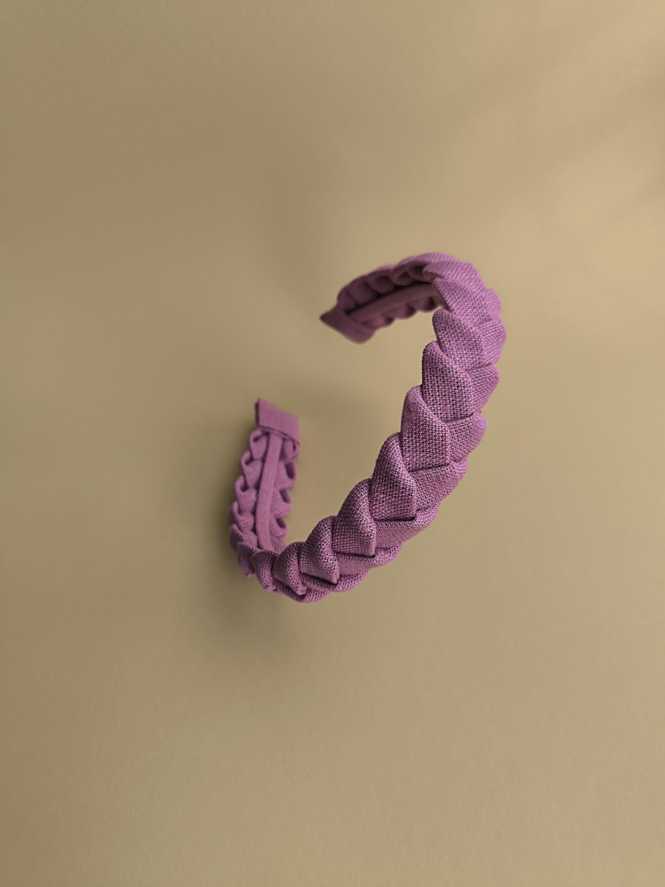 Cherry Blossom Pink Braided Linen Hairband